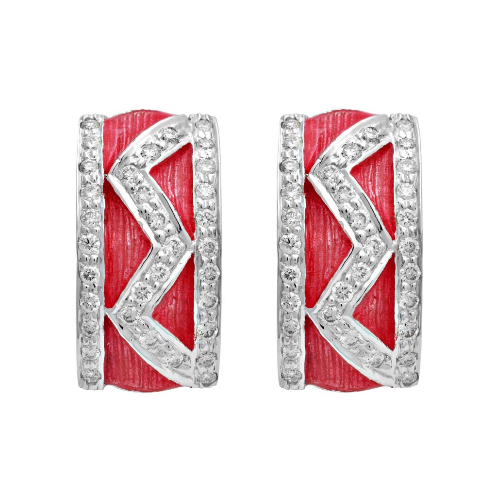 Earrings-Diamond (Enamel)