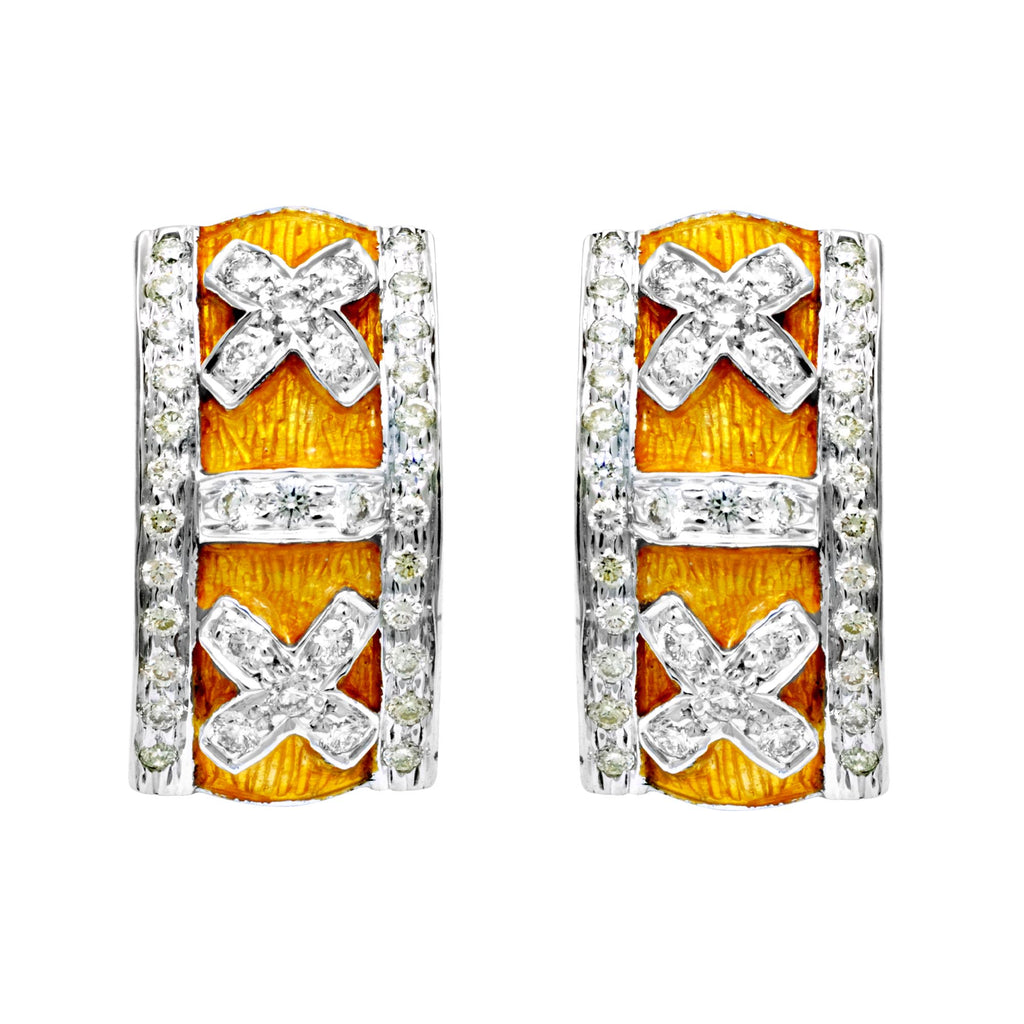 Earrings-Diamond (Enamel)