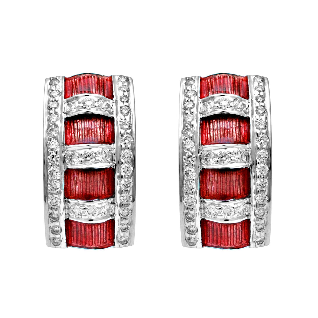 Earrings-Diamond (Enamel)  (195FS)