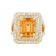 Ring - Citrine and Diamond