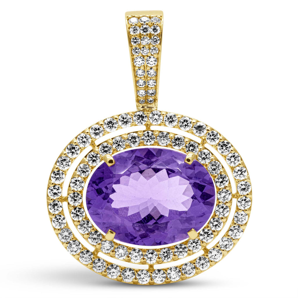 Pendant - Amethyst And Diamond