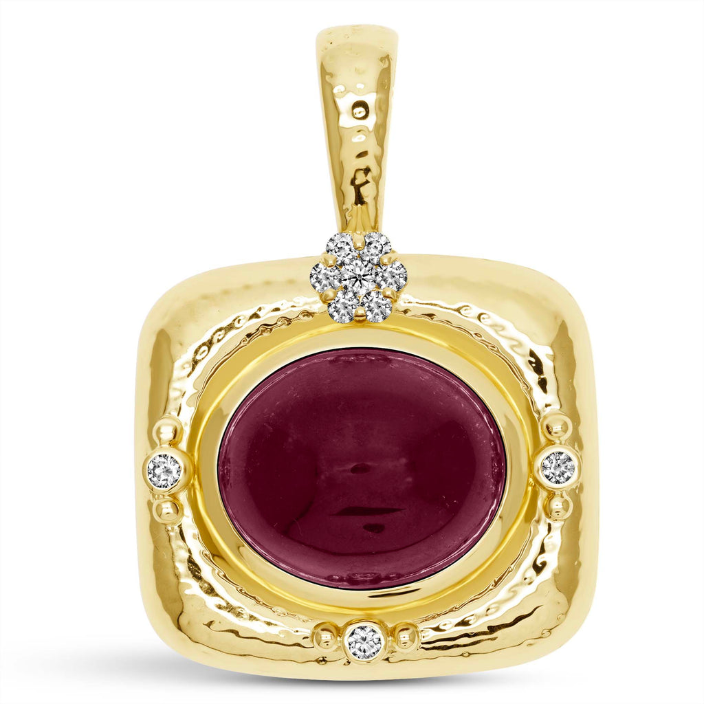 Pendant - Rubellite And Diamond