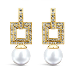 Earrings - South Sea Pearl And Diamond