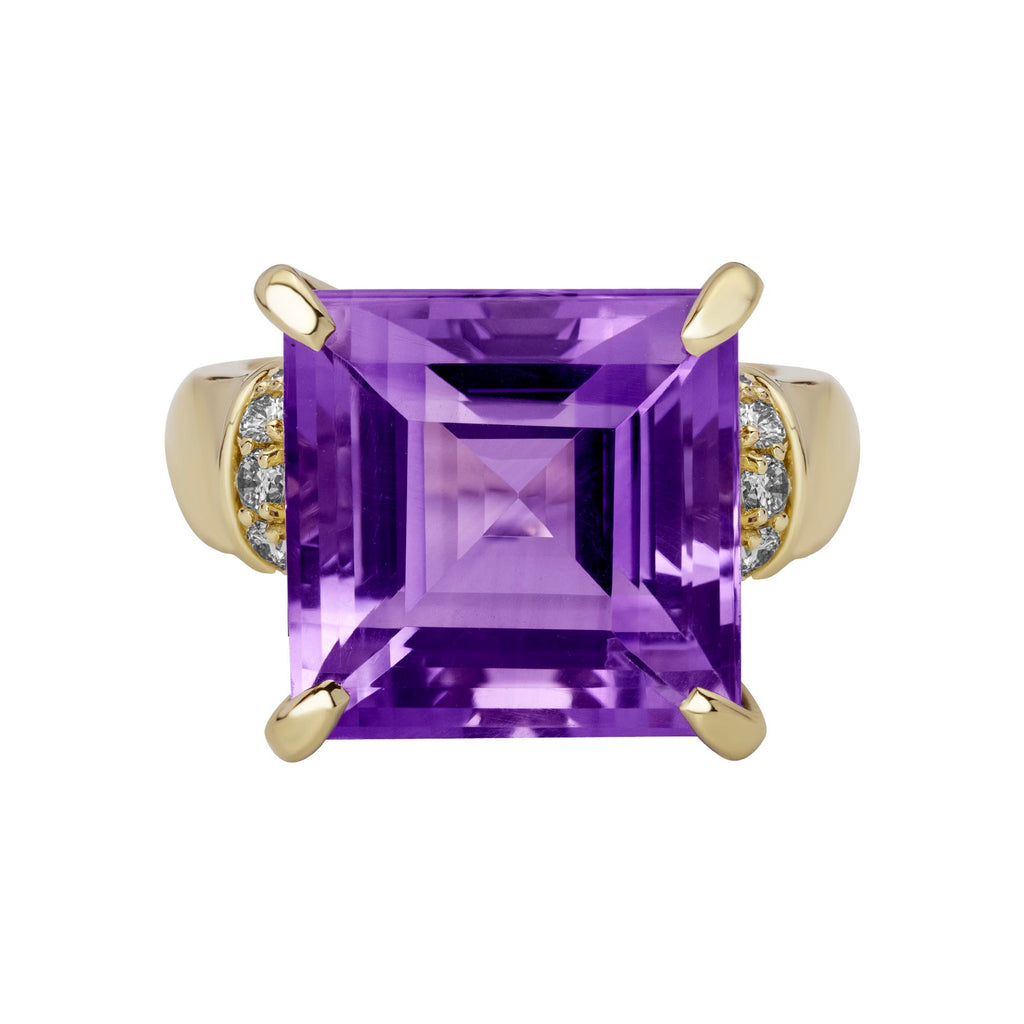 Ring - Amethyst And Diamond