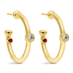 Earrings - Diamond & Ruby