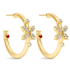 Earrings - Diamond & Ruby