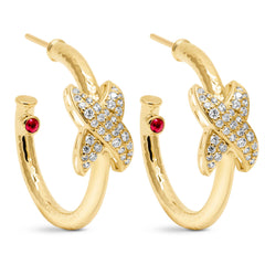 Earrings - Diamond And Ruby