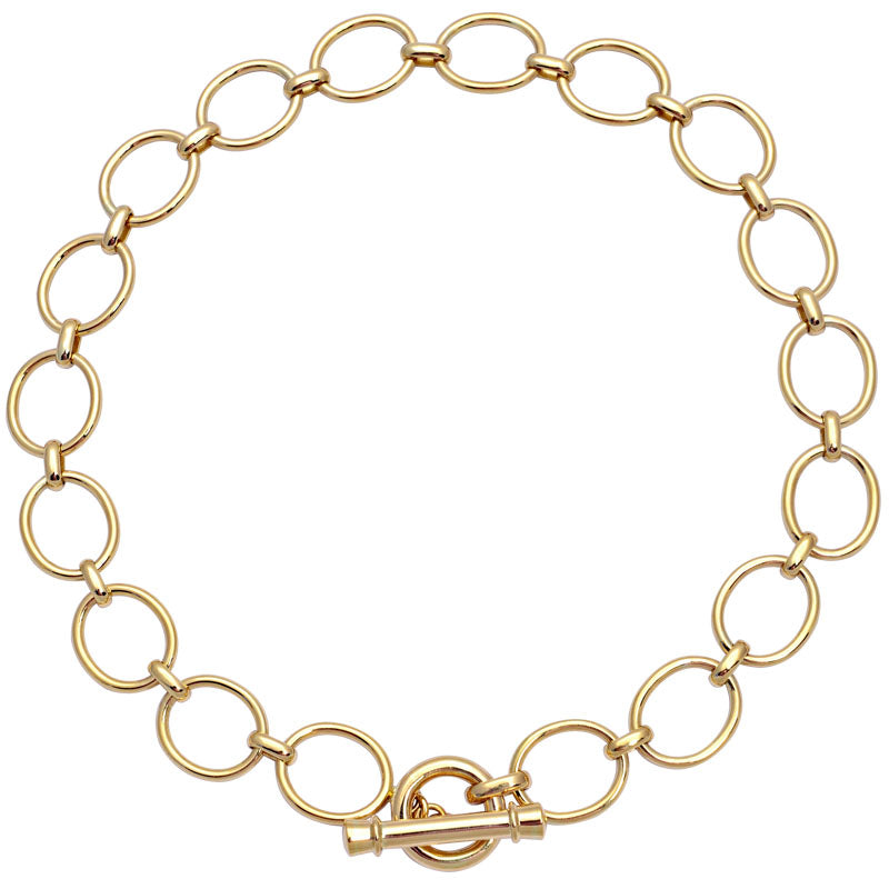 Toggle Necklace-Plain Gold